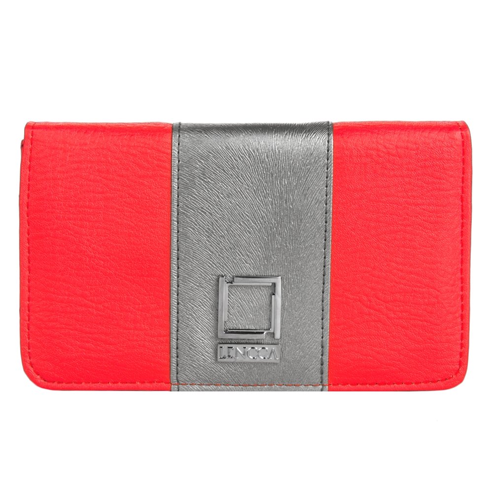 Durable Leather Cell Phone Wallet Case | Credit Debit Card Holder | ID Holder | Back Pocket | Shoulder Wallet Bag for Women