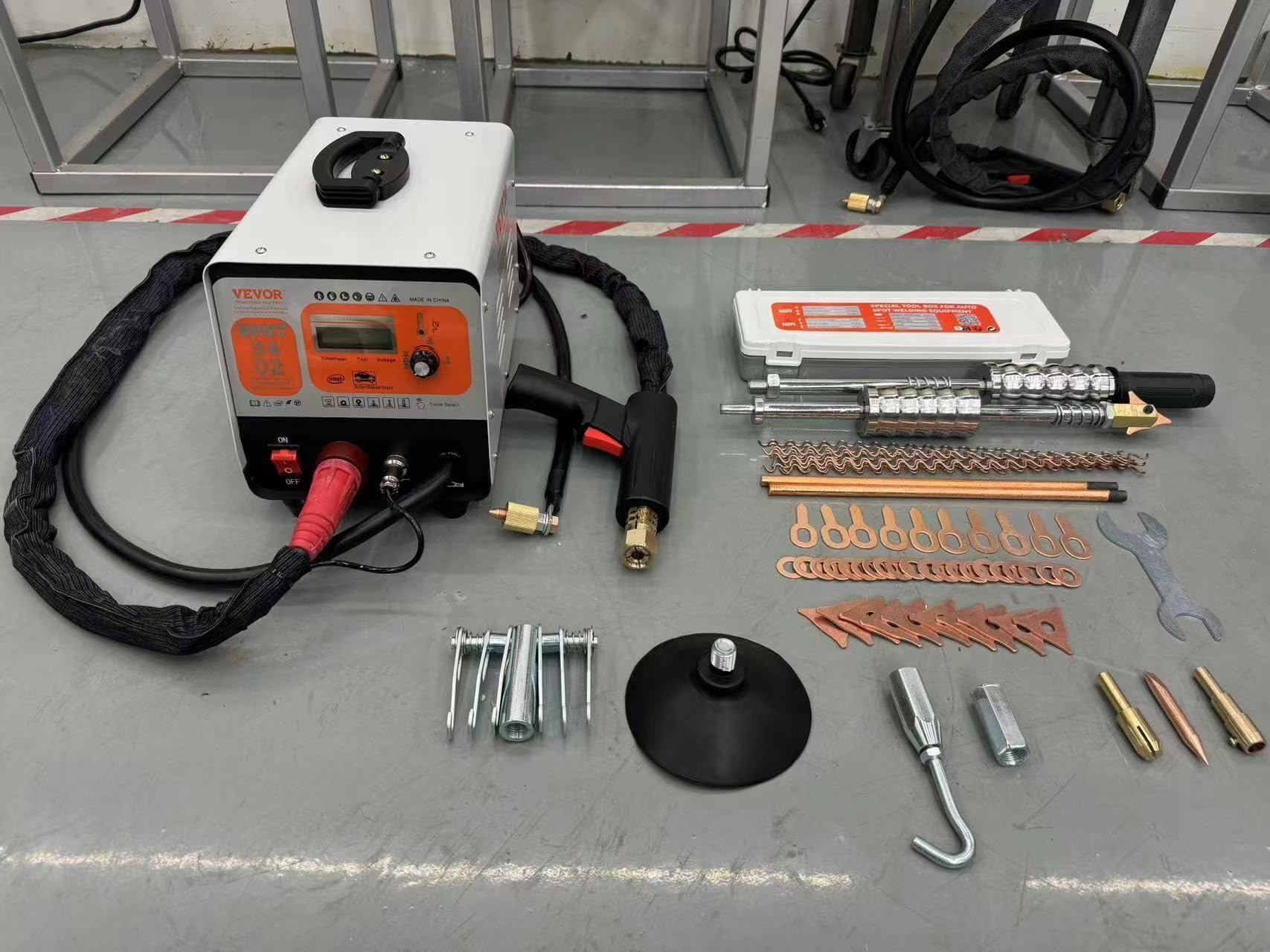 Soldador Para Puntos, Reparación Chapa Metálica Coche Para 2 Pistolas Soldadura, Máquina Soldadura Para Puntos 6 Modos Para Pantalla LCD Soldadores
