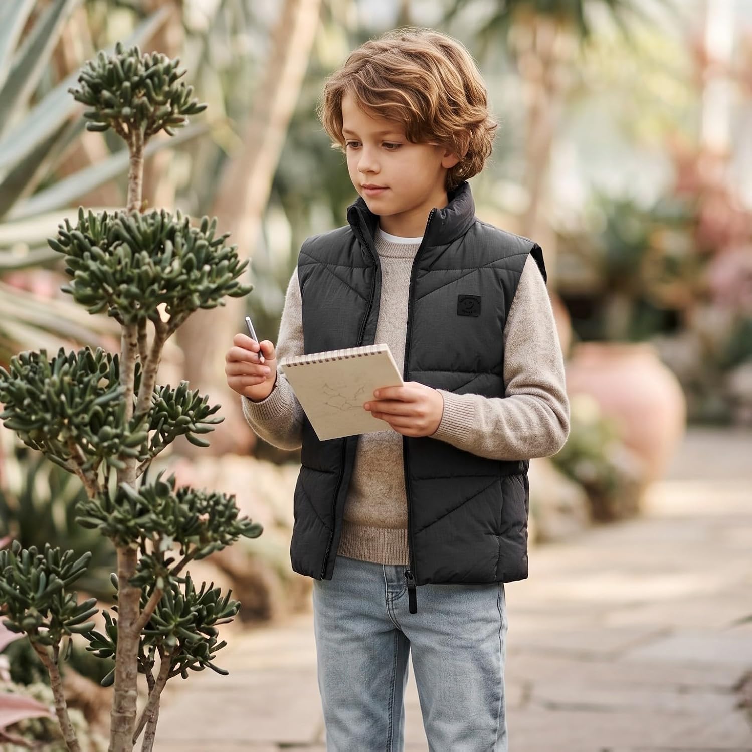 Rokka&Rolla Boys' Lightweight Water-Resistant Puffer Vest