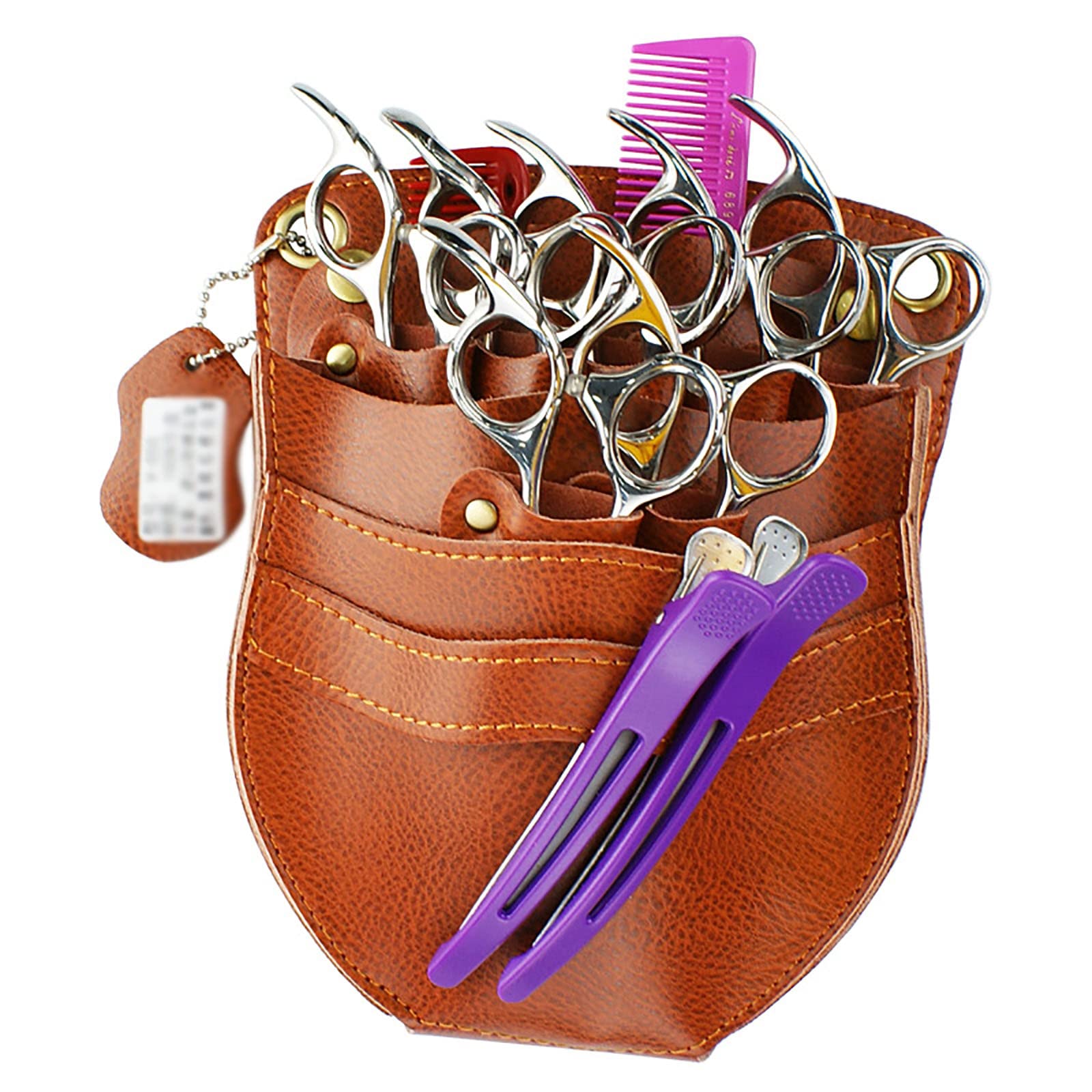 vrfvsdasAAS Hairdressing Tools Waist Bag, Haircutting Tools Holder Scissor Bag for Hair Stylist Waist Shoulder Belt, Scissors Comb Hairdressing(B)