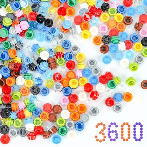 Miniatura 4 de Etarnfly 2800 piezas de ladrillos de píxel, placas redondas 1 x 1  28 colores de bloques de construcción piezas y piezas  Pixel Arts Dots Kit de