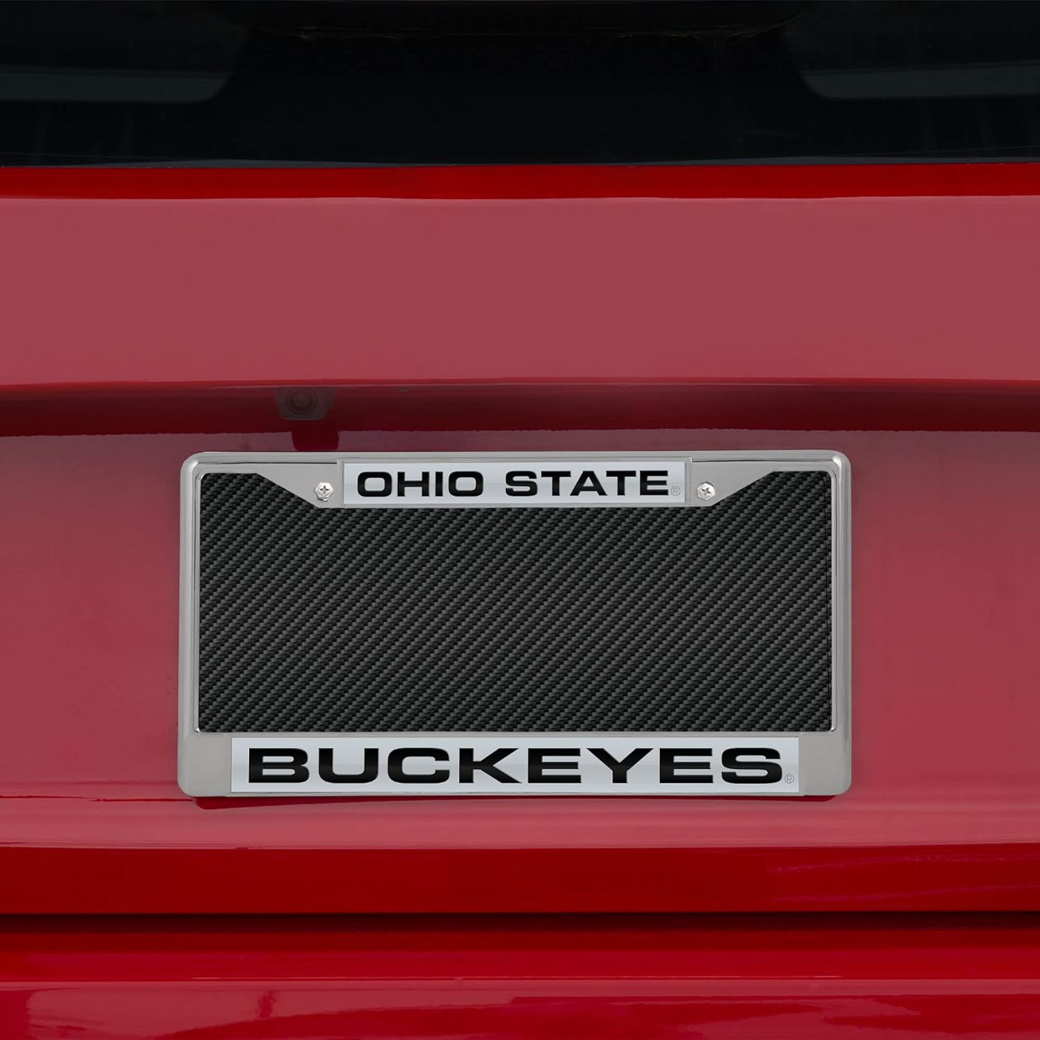 Rico Industries NCAA Ohio State Buckeyes Alternate Chrome Laser License Frame 12" x 6" - Image 2
