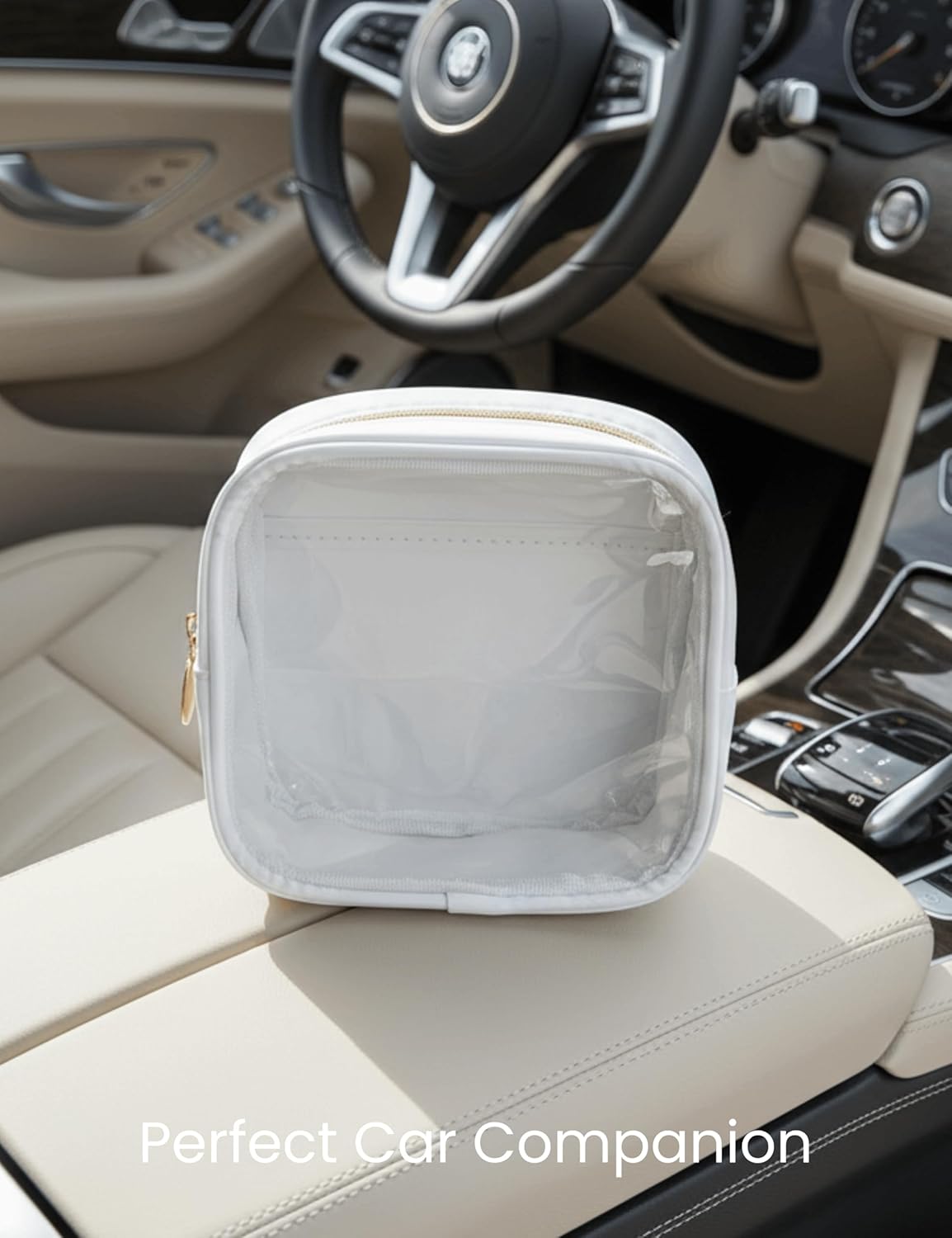 Yarnic Clear Makeup Bag for Purse Mini Makeup Bag Small Cosmetic Pouch for Women Cosmetic Organizer Travel Case, 2 Pack - Image 6