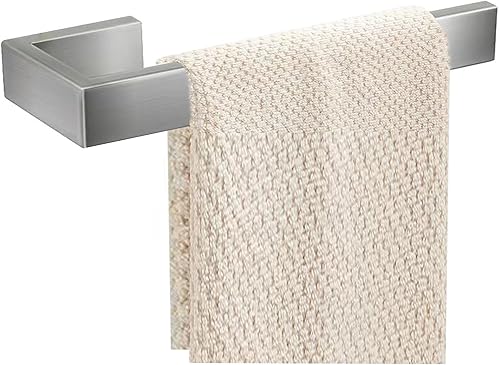 Miniatura 8 de Toallero de mano de 2 piezas, anillo de toalla  Toallero grueso de acero inoxidable SUS 304 para pared de baño, barra de toalla de mano rectangular