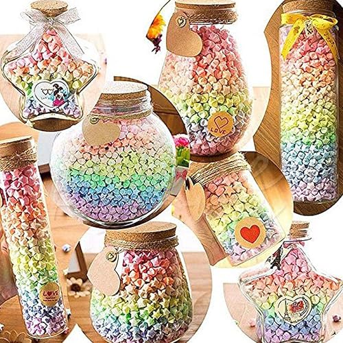 Miniatura 3 de Tira de papel de estrella de origami con estrellas de origami, decoración de estrellas de la suerte, tiras de papel para manualidades, manualidades