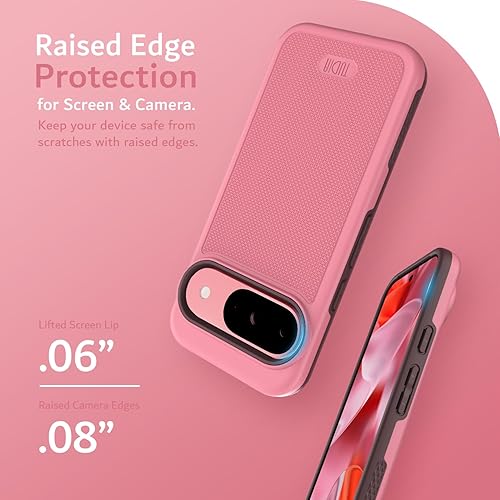 Vista 21 de TUDIA MergeGrip - Funda para Google Pixel 7a 2023, [probada en caídas de grado militar] borde elevado para protección de pantalla y cámara, doble
