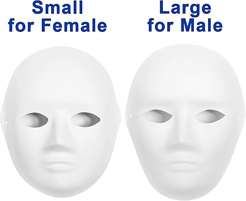 Miniatura 4 de CALPALMY Paquete de 14 máscaras de papel maché, 2 tamaños para proyectos artísticos, teatro, Halloween, fiestas de máscaras, arte en el aula