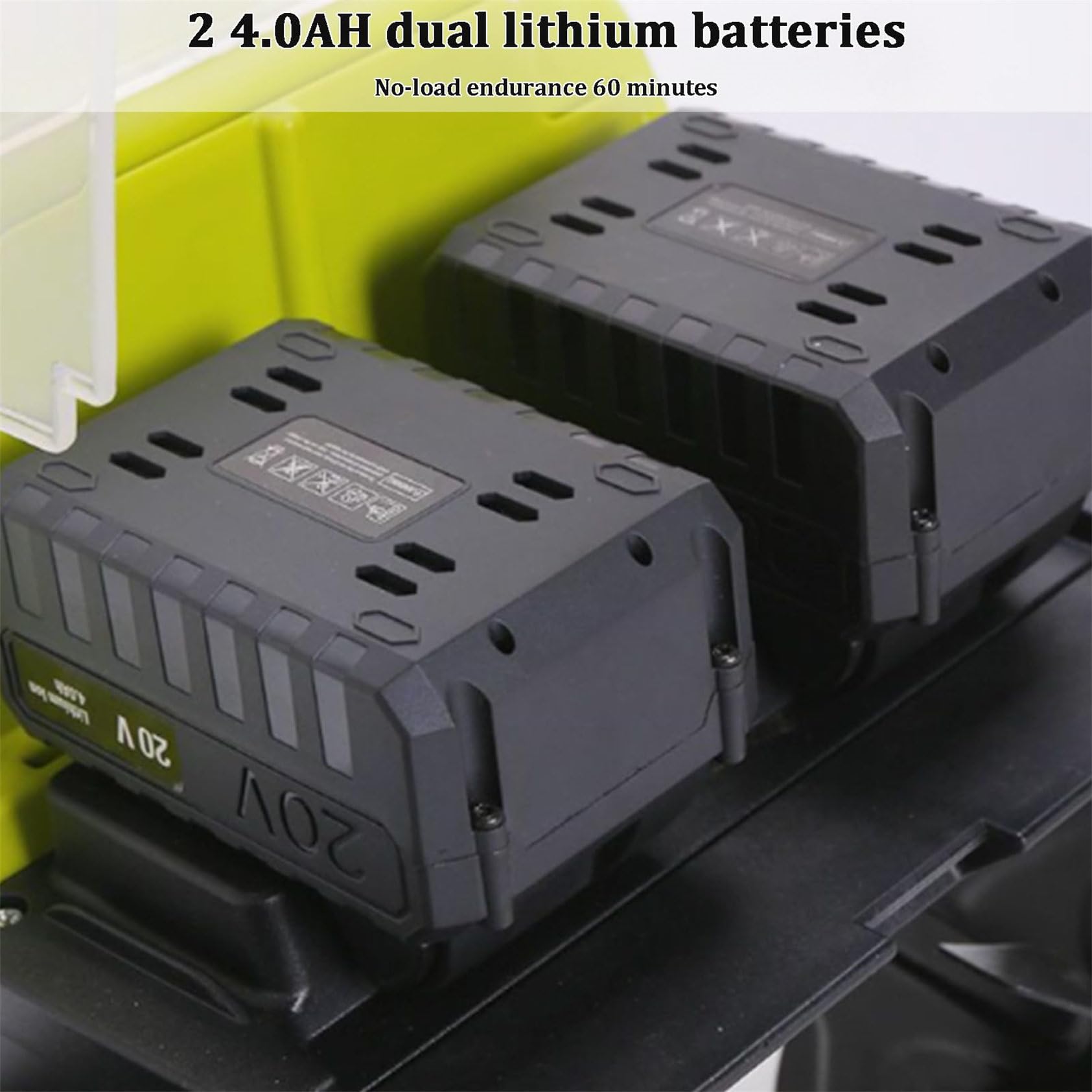 Motocultor Inalámbrico De 40 V, Motocultor Eléctrico De 180 Rpm Con Baterías De 4 Ah Y Cargador, Ideal Para Jardinería, Corte, Cuidado Y Compostaje.