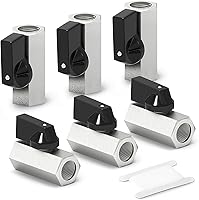 Vista 19 de GASHER 6 piezas de válvula de bola de latón mini de 1/4 pulgada, interruptor de apagado, rosca NPT de 1/4 pulgada macho x hembra para tubo de ajuste