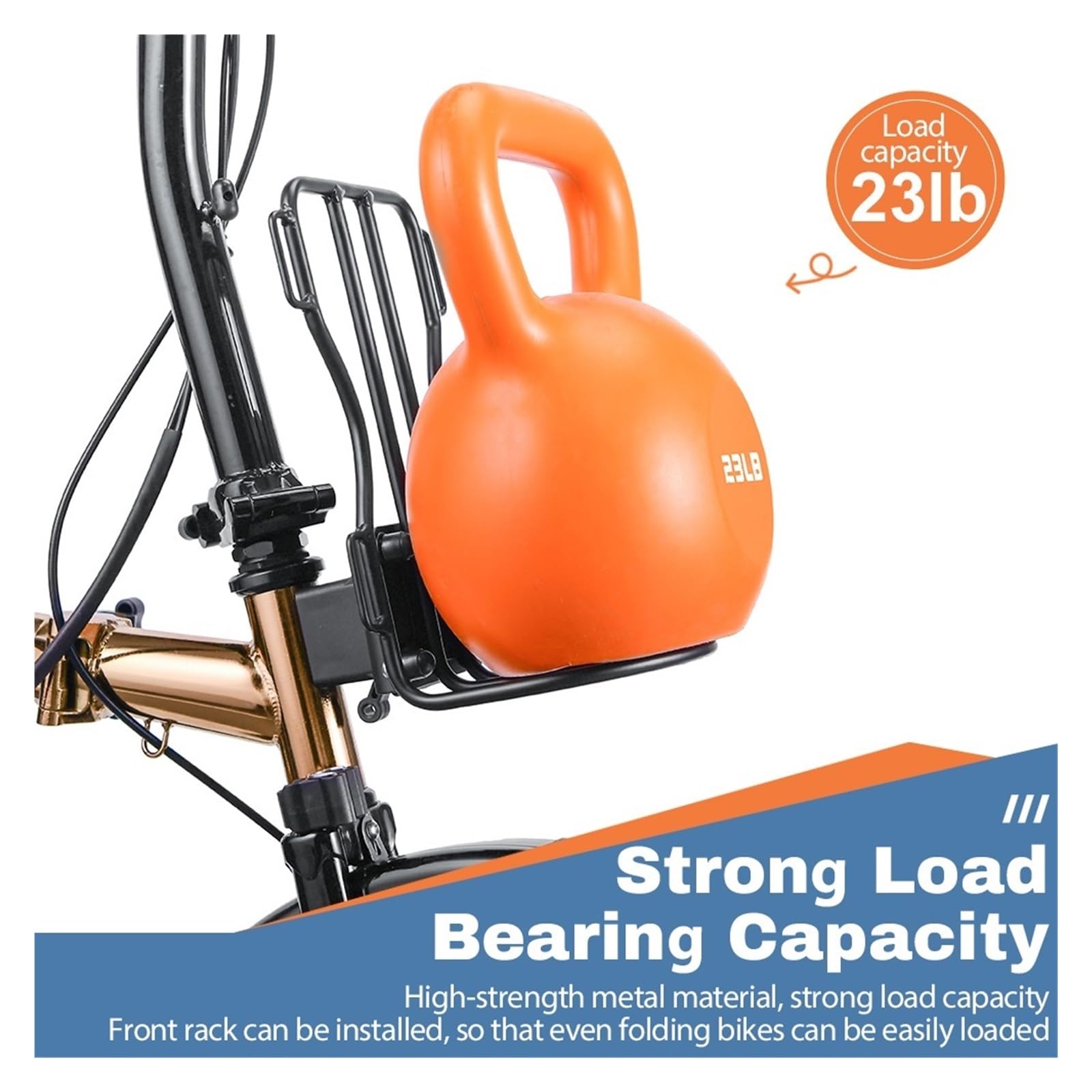 Zestaw toreb rowerowych 6L z metalowym bagażnikiem rowerowym, kompatybilny z torbą rowerową Brompton Przednia lekka półka Bagażnik Akcesoria do toreb do przechowywania rowerów