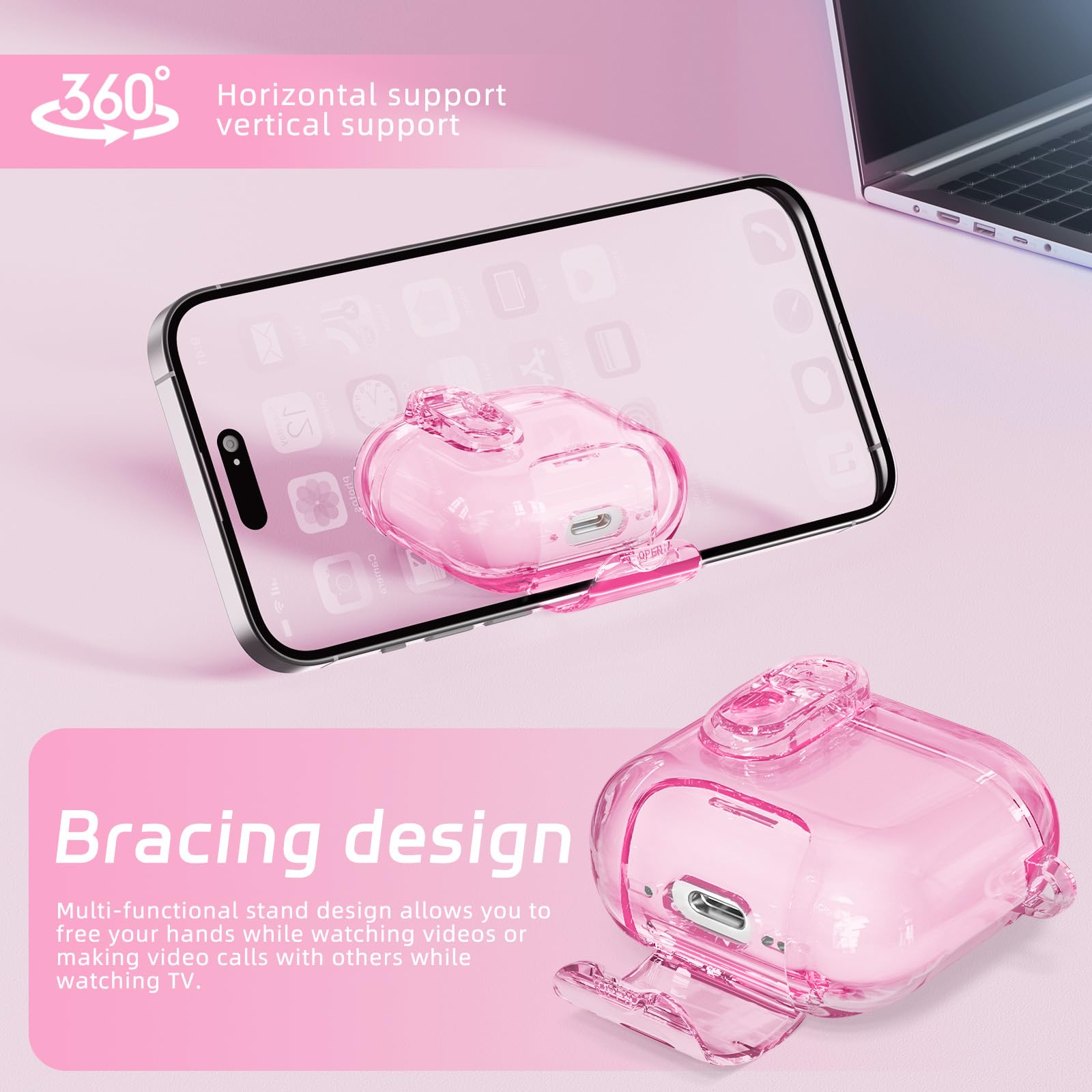 Amazon | Airpods 4 ケース ロック付き、アクティブノイズキャンセ