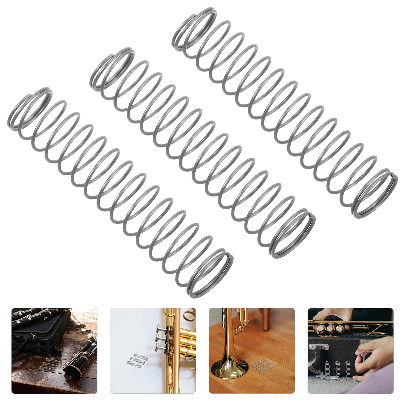 Ressort de Soupape pour Euphonium 3 Pièces Kit de Réparation Supplémentaire pour Système de Pistons Entretien Instrument à Vent