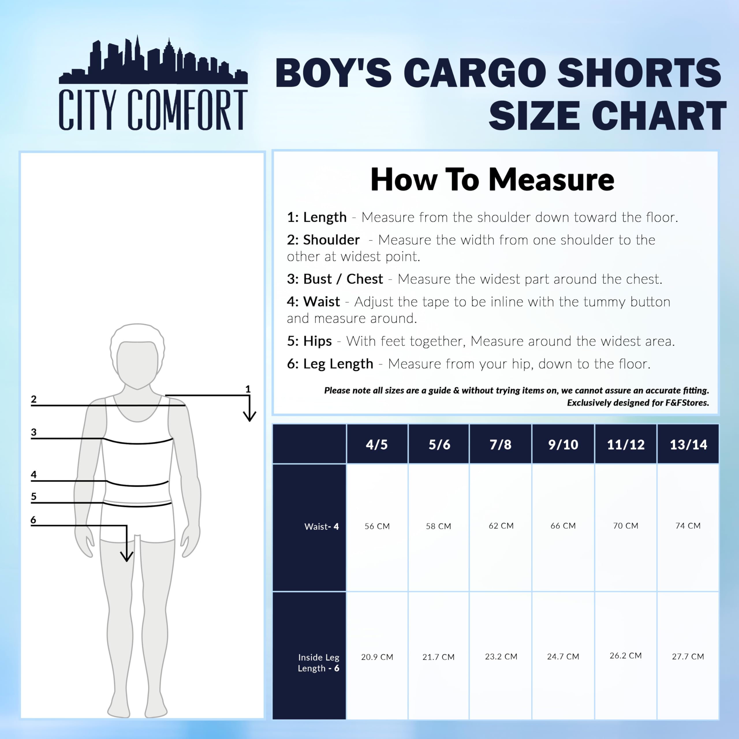 CityComfort Pantalón Corto de Carga con Bolsillos, para Niño