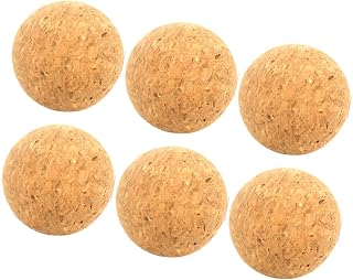 6 pelotas de futbolín de corcho natural, repuesto de futbolín de madera maciza para juego silencioso, 36/40/45/50 mm (bola de corcho de 50 mm)