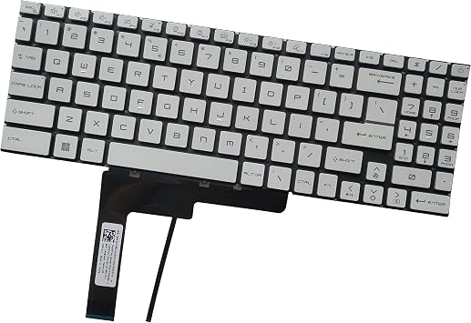 Laptop Replacement Keyboard Compatible for MSI GS76 Stealth Katana 11UE 11UG 11UH GF76 GL76 GF66 GL66 US Layout White Key Cap Backlit