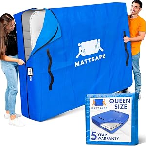 Nordic Elk Mattress Bags for Moving and Storage Queen Heavy Duty Moving Supplies 8 Sturdy Handles Strong Zipper