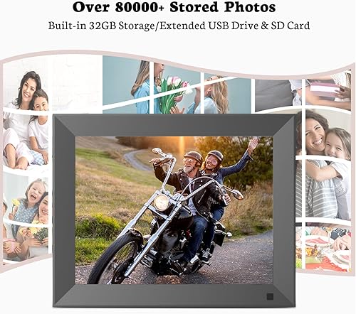 Miniatura 6 de BSIMB Marco de fotos digital WiFi de 10 pulgadas, 32 GB, marco de fotos digital con pantalla táctil, comparte instantáneamente imágenes y videos a
