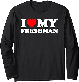 I Love My Freshman - Red Heart Long Sleeve T-Shirt