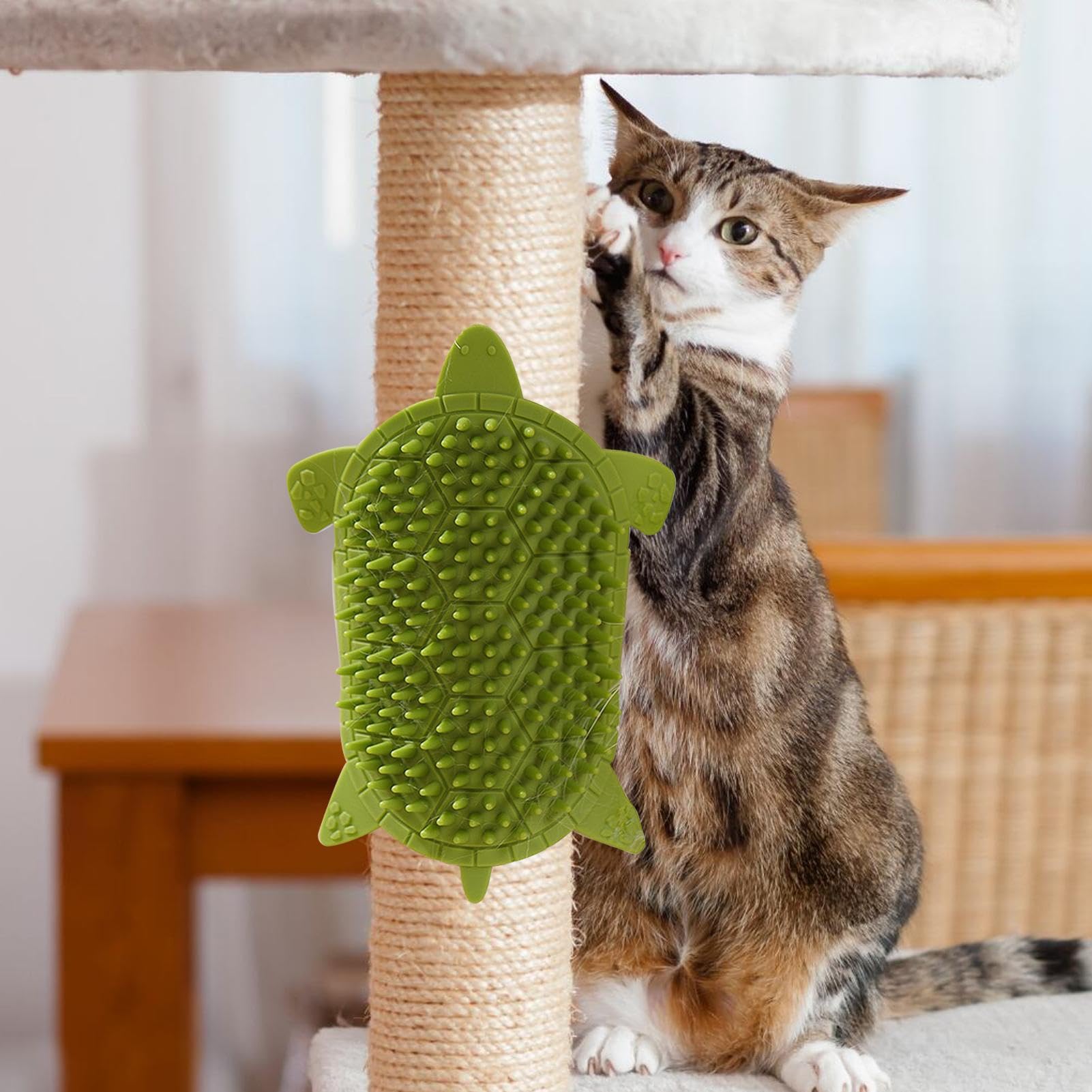 Toilettage Autonome pour Chat,Coin de Frottement pour Chat - 203 Dents Imperméable Tondeuse Sangle en Silicone Outil de Massage pour la Saison de Entretien Quotidien Intérieur Salon Voyage