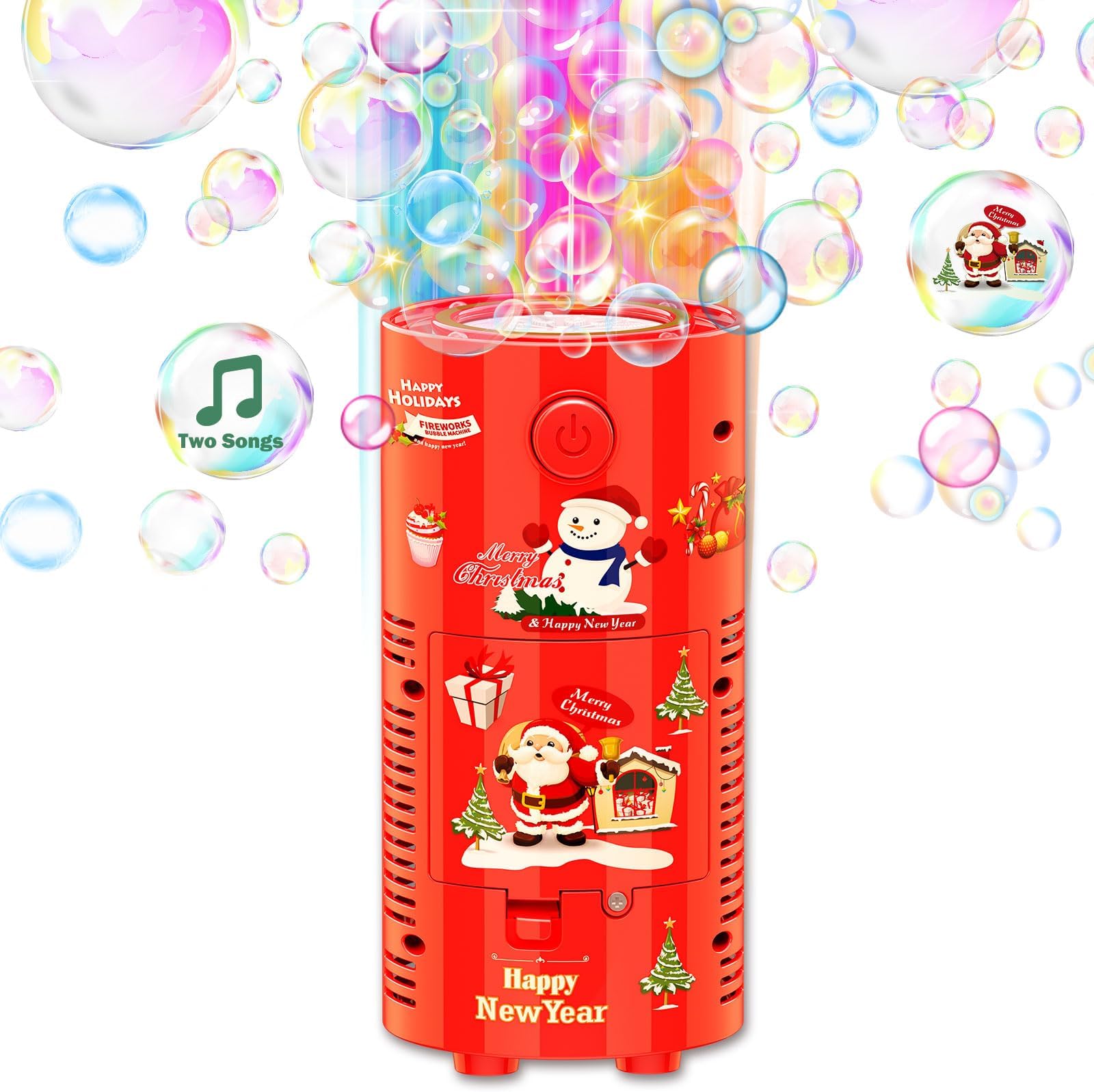 Fireworks Bubble Machine Toys for Kids - FUNNYB&G Automatic Bubble Maker with 2 Songs & Flash Lights 18000+ Bubbles/min - Gifts for 1 2 3 4 5 Years Old Kids Boys Girls Christmas Birthday Parties