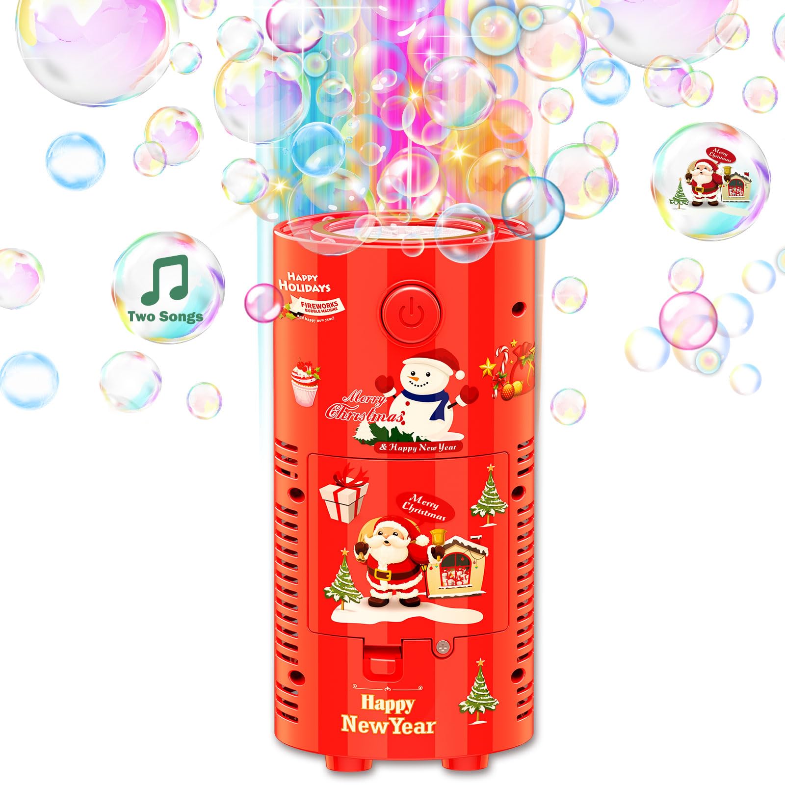 Fireworks Bubble Machine Toys for Kids - FUNNYB&G Automatic Bubble Maker with 2 Songs & Flash Lights 18000+ Bubbles/min - Gifts for 1 2 3 4 5 Years Old Kids Boys Girls Christmas Birthday Parties