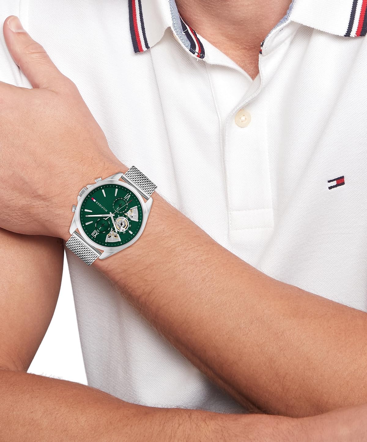 Tommy Hilfiger Men's Quartz Multifunction Watch - Stainless Steel - 5ATM/50 Meters Water Resistance - A Timeless, Modern Classic - Gift for Him - 43.5mm
