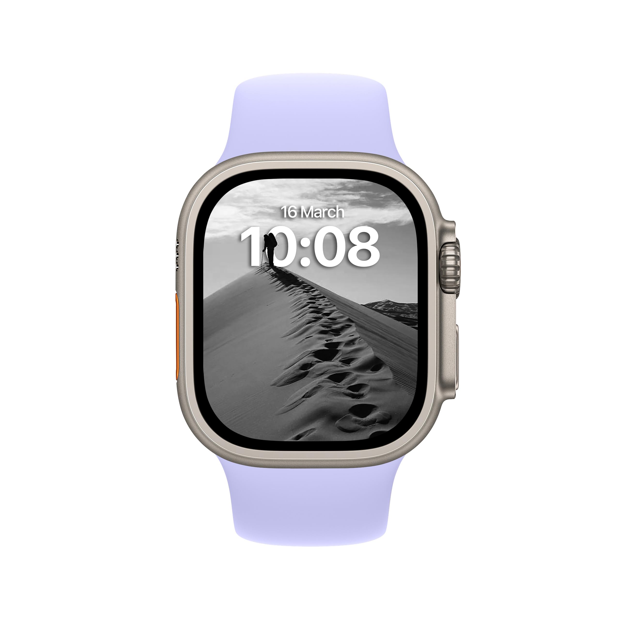 DONEGANI SB Cinturino per Apple Watch Ultra 2 49mm, Serie 10 46mm, 9 8 7 45mm 41mm, SE 6 5 4 44mm 40mm, 3 2 1 42mm 38mm Donna Uomo Band Bracciale Sport Silicone, Nebbia Viola