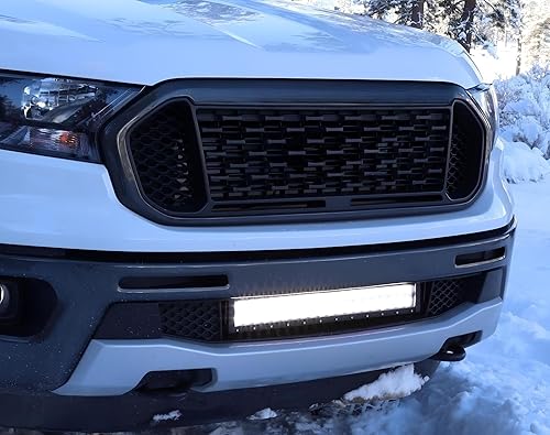 Miniatura 6 de iJDMTOY Kit de barra de luz LED de 20 pulgadas para montaje en rejilla inferior compatible con Ford Ranger 2019 en adelante, incluye (1) barra de