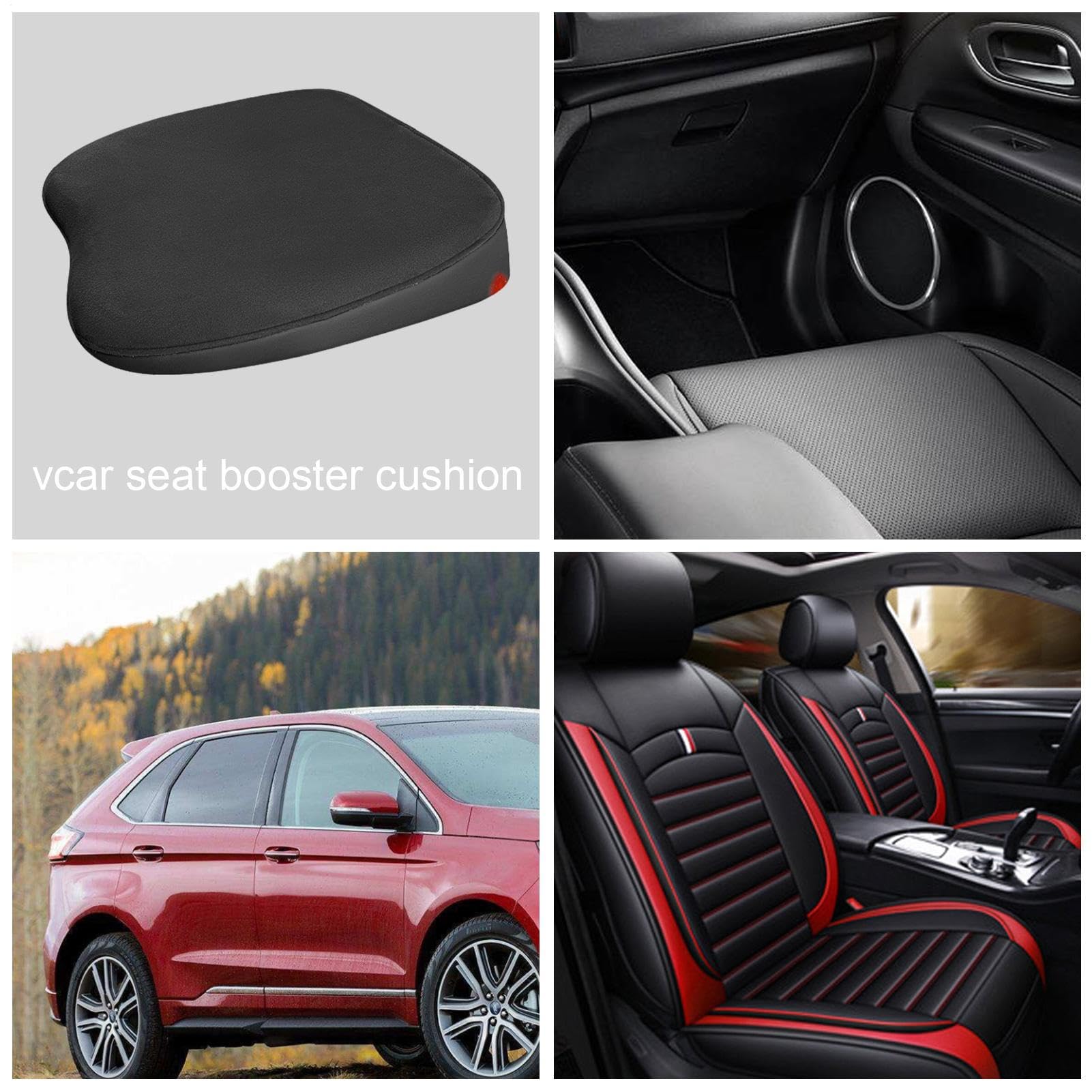Générique Rehausseur de siège de Voiture pour Adultes - Booster 3 | 2 pouces d'épaisseur coussins de voiture universels support de taille | Coussins de siège de en mousse à mémoire de forme