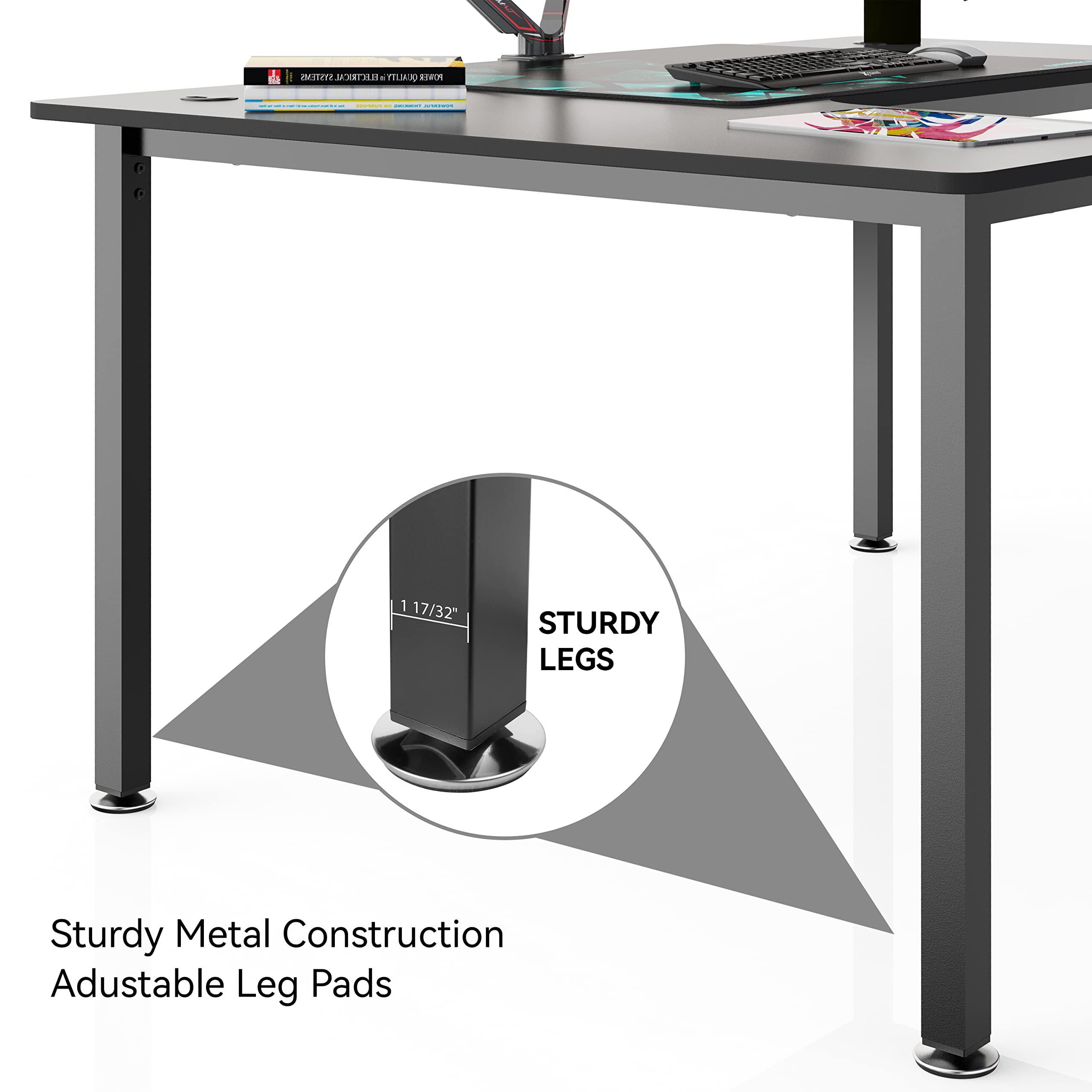 Buy EE Eureka Ergonomic 61 inch L Shaped Corner Desk,Ergonomic Gamer