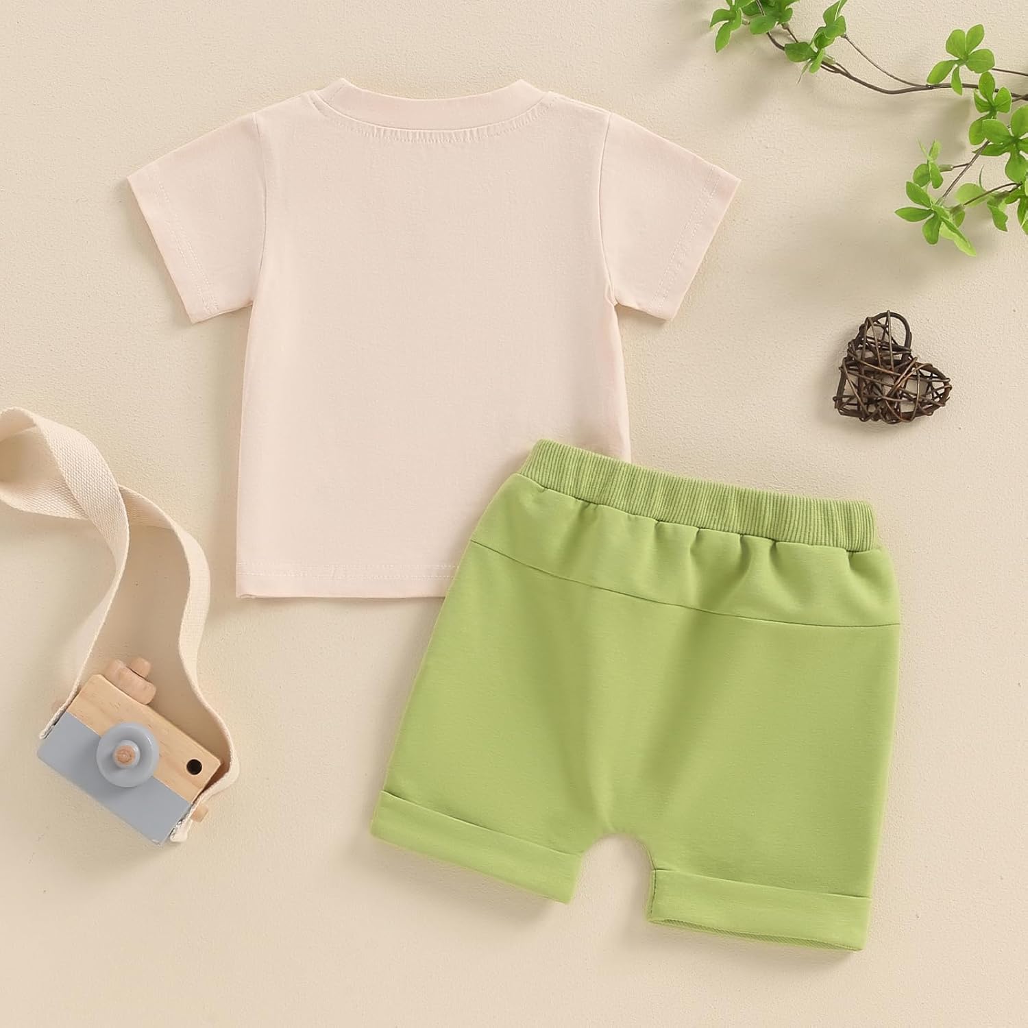 Toddler Baby Boy Summer Clothes Letter Print Short Sleeve Shirt Tops and Shorts Set Summer Outfit 2Pcs - Image 7