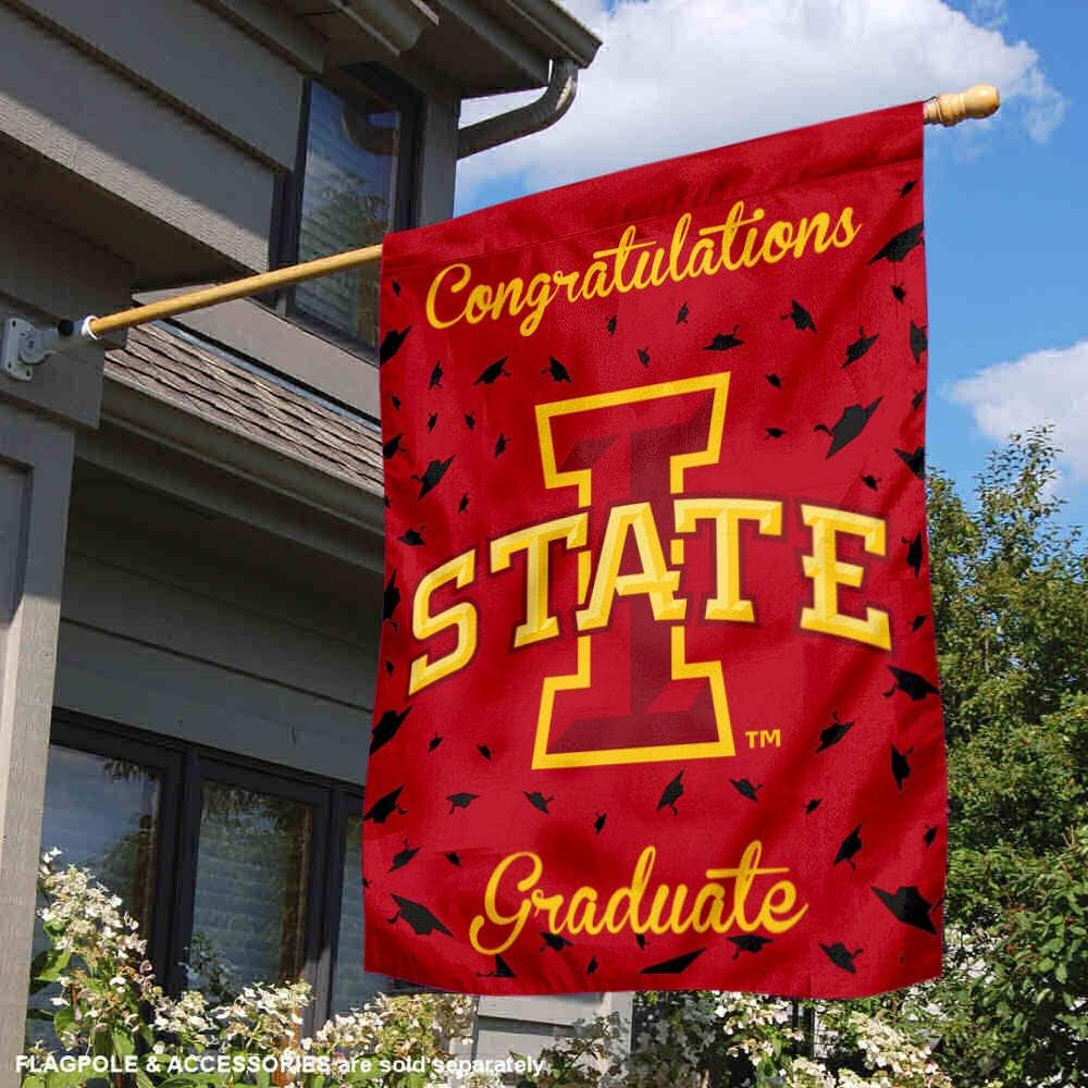 Iowa State Cyclones Graduation Gift Banner Flag
