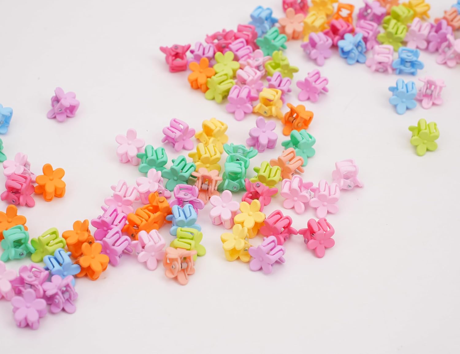 50 Pcs Colorful Mini Hair Claw Small Hair Clips Clamps Hair Accessories for Baby Girl Decorative Bun Tiny Hair Clips (Set-E) image 3