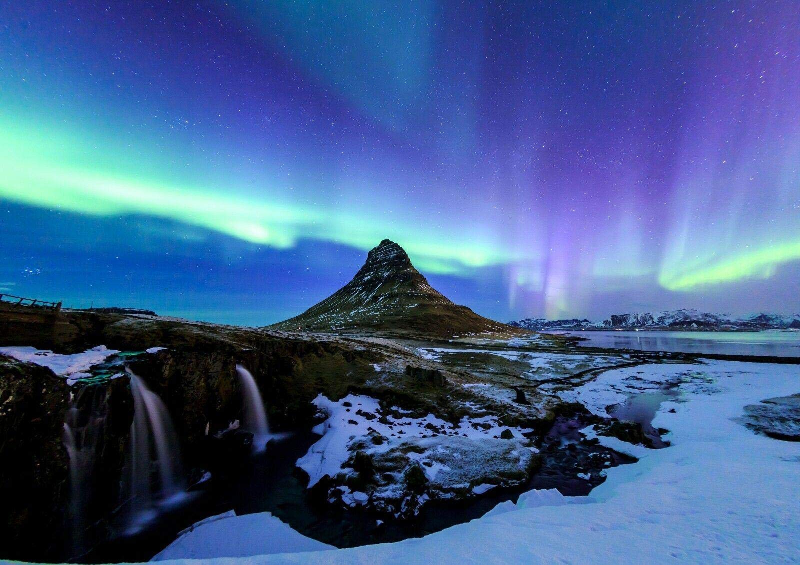 Stukk Purple Northern Lights Sky Bedroom Poster - A3 (297 X 420Mm)