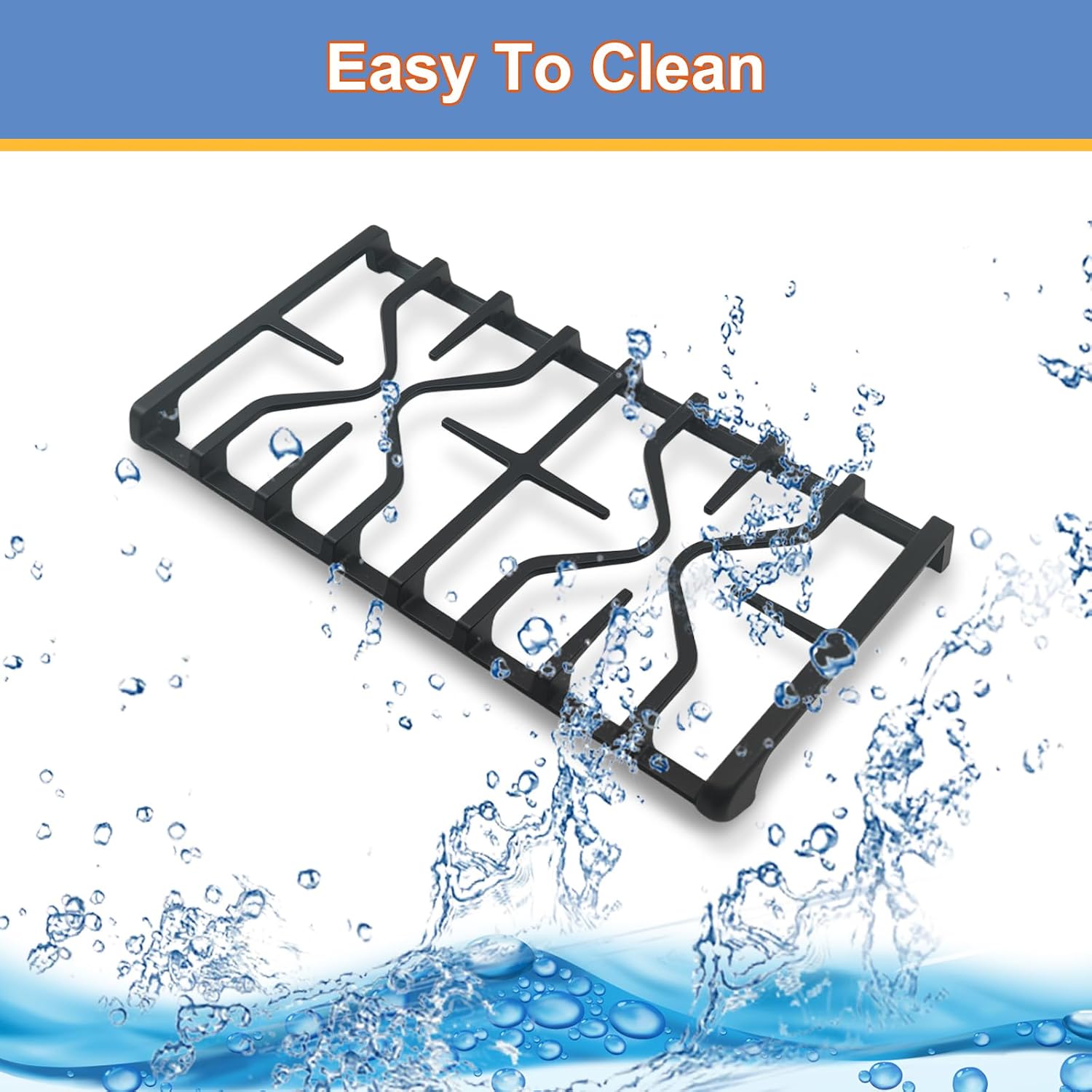 WB31X27151 Side Grate Replacement for GE Stove Parts 19 9/16" WB31X24736 Cast Iron Burner Grate General Electric Gas Range Parts Grate Rack 1 Pack, Replaces for JGBS66REKSS JGB735SPSS Side Griddle