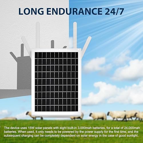 Miniatura 4 de router accionado solar del módem 4G LTE de 15W, aumentador de presión al aire libre de la señal del extensor de WiFi