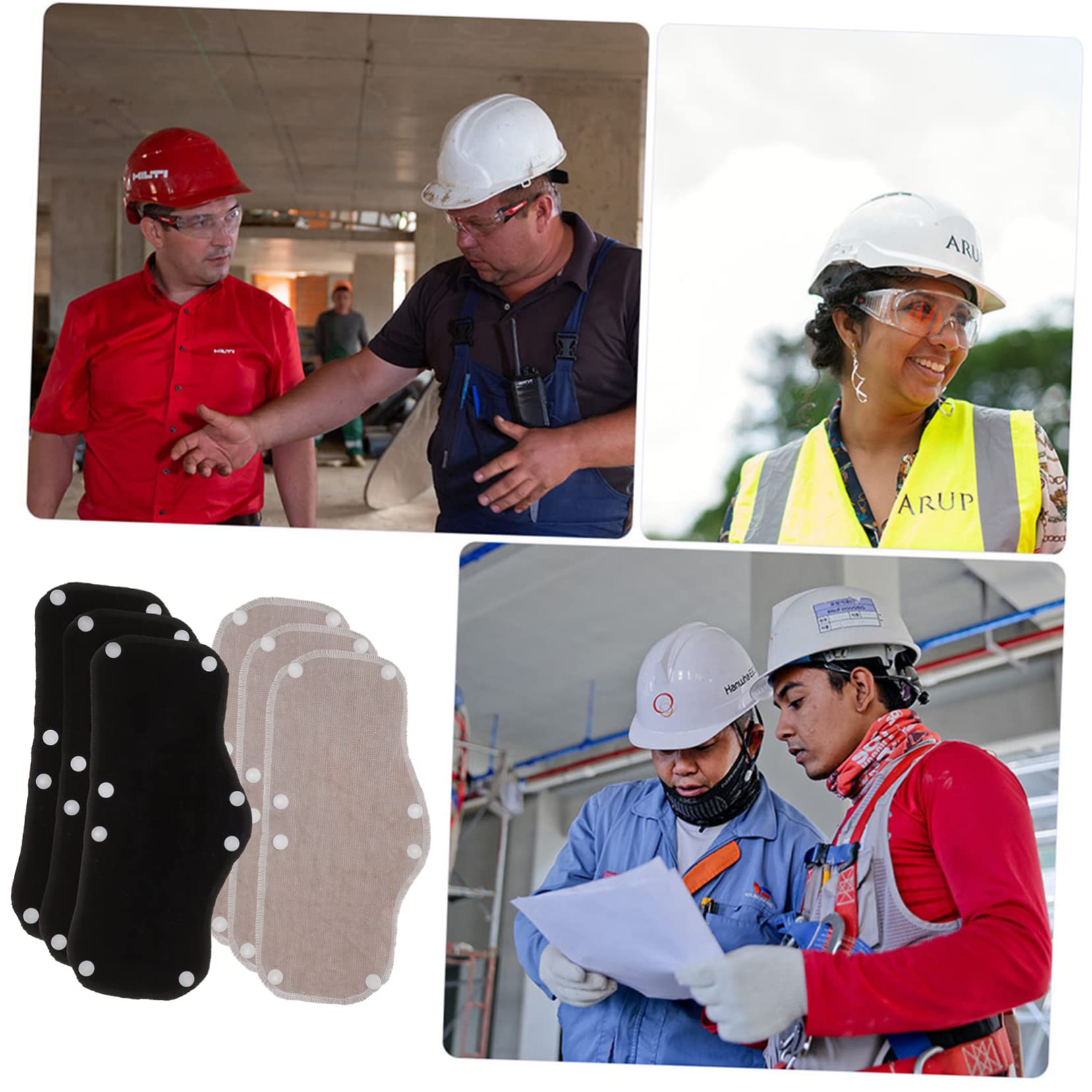 Mikikit 30stücke Schweißband Für Schutzhelme Atmungsaktive Und Wiederverwendbare Schweißbänder Und Schweißabsorbierend Für Optimale Arbeitseffizienz Für Baustellen Und