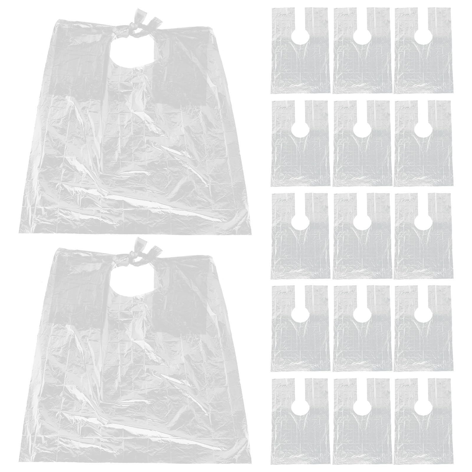 Beaupretty 200 Blätter Friseurumhang Einweg PE Folie Umhang Wasserdichter Anti Öl Färbeumhang Friseursalonumhang Haar Färben Schutzanzug für Barbier Zuhause Einzeln Verpackt 8,5 x 6,5cm