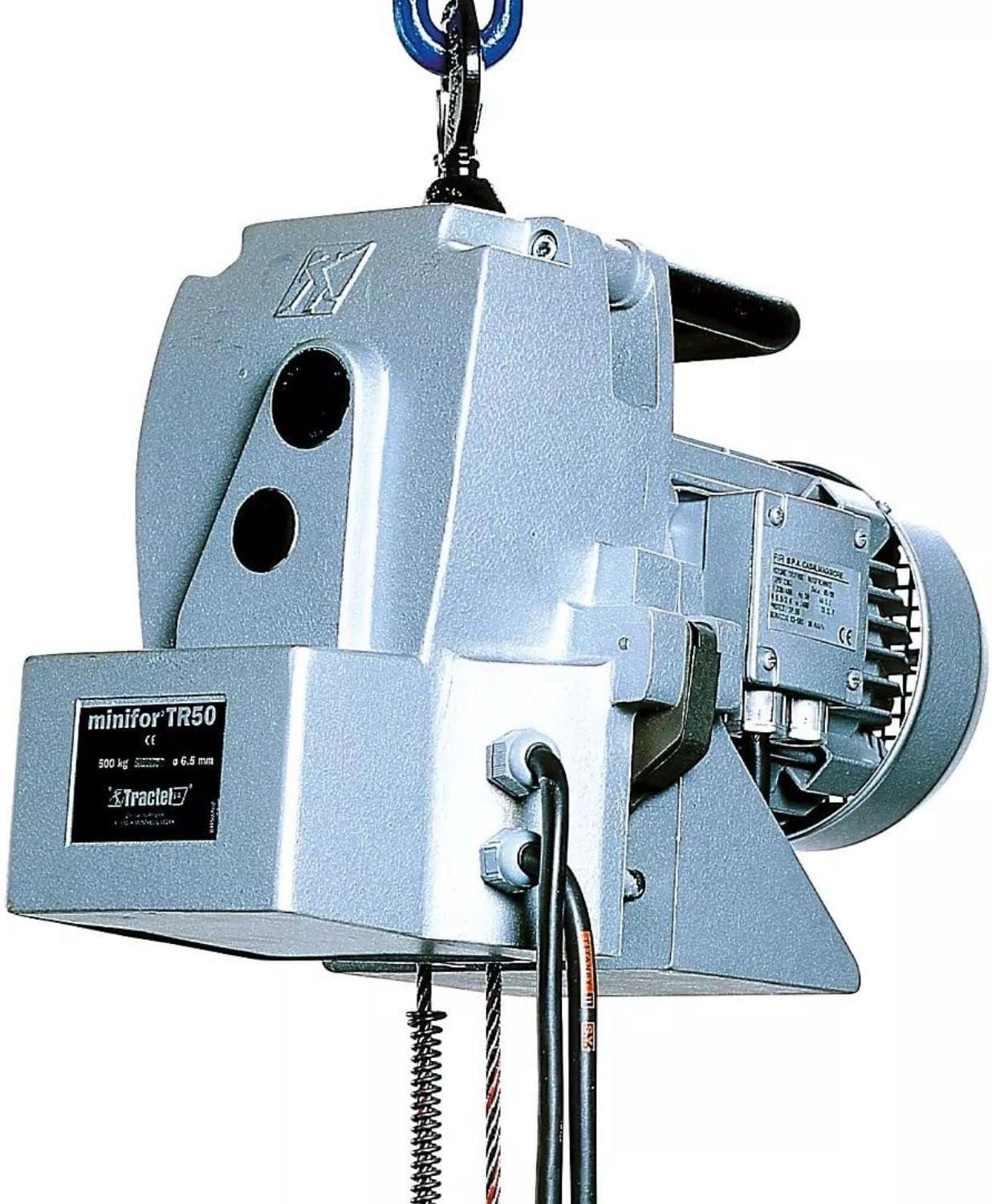 Tractel Minifor - Portable Electric Hoist | 1/2 Ton - 1100 lbs Direct Load Capacity | Single Phase 115 V | Lift Speed: 23 FPM | Heavy Duty Design | TR50 Model