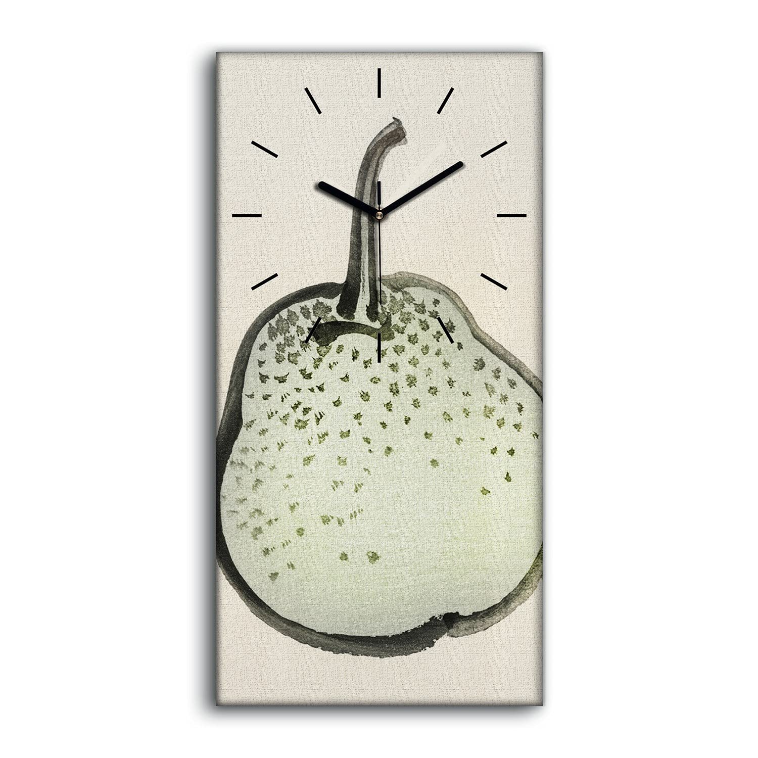 Horloge sur Toile Idée Cadeau Crémaillère 30x60cm Poires Abstraites Art Asiatique