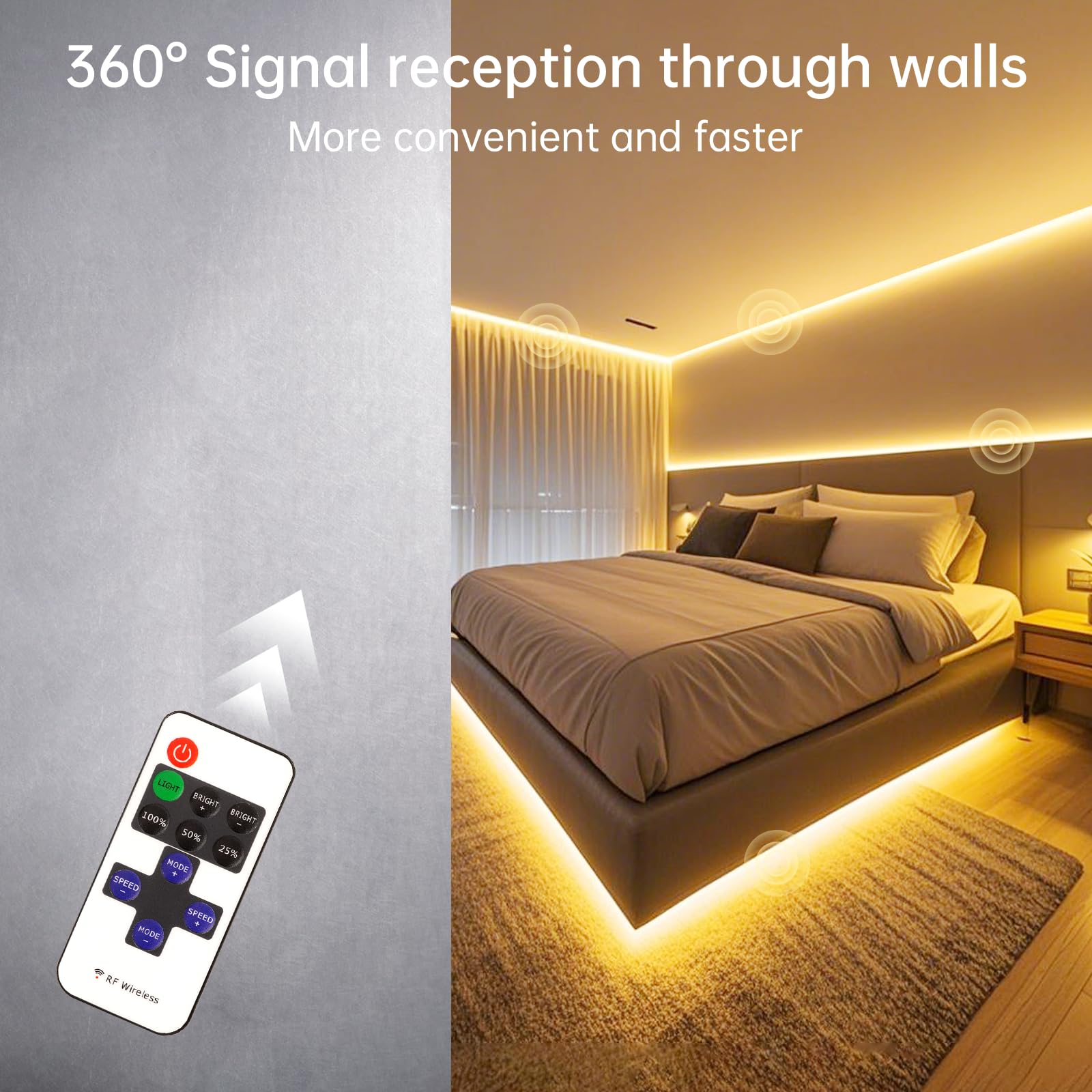 PSTAR Cob Tira Led 4M, Blanco Cálido 2700K Regulable, Con Fuente De AlimentacióN Y Control Remoto, Luz Debajo Del Gabinete 320 LED/m, Para Dormitorio/Cocina/DecoracióN Del Hogar