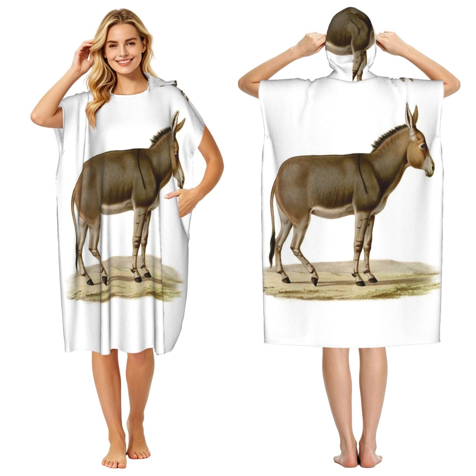 Serviette de bain légère poncho à capuche pour se changer après le surf