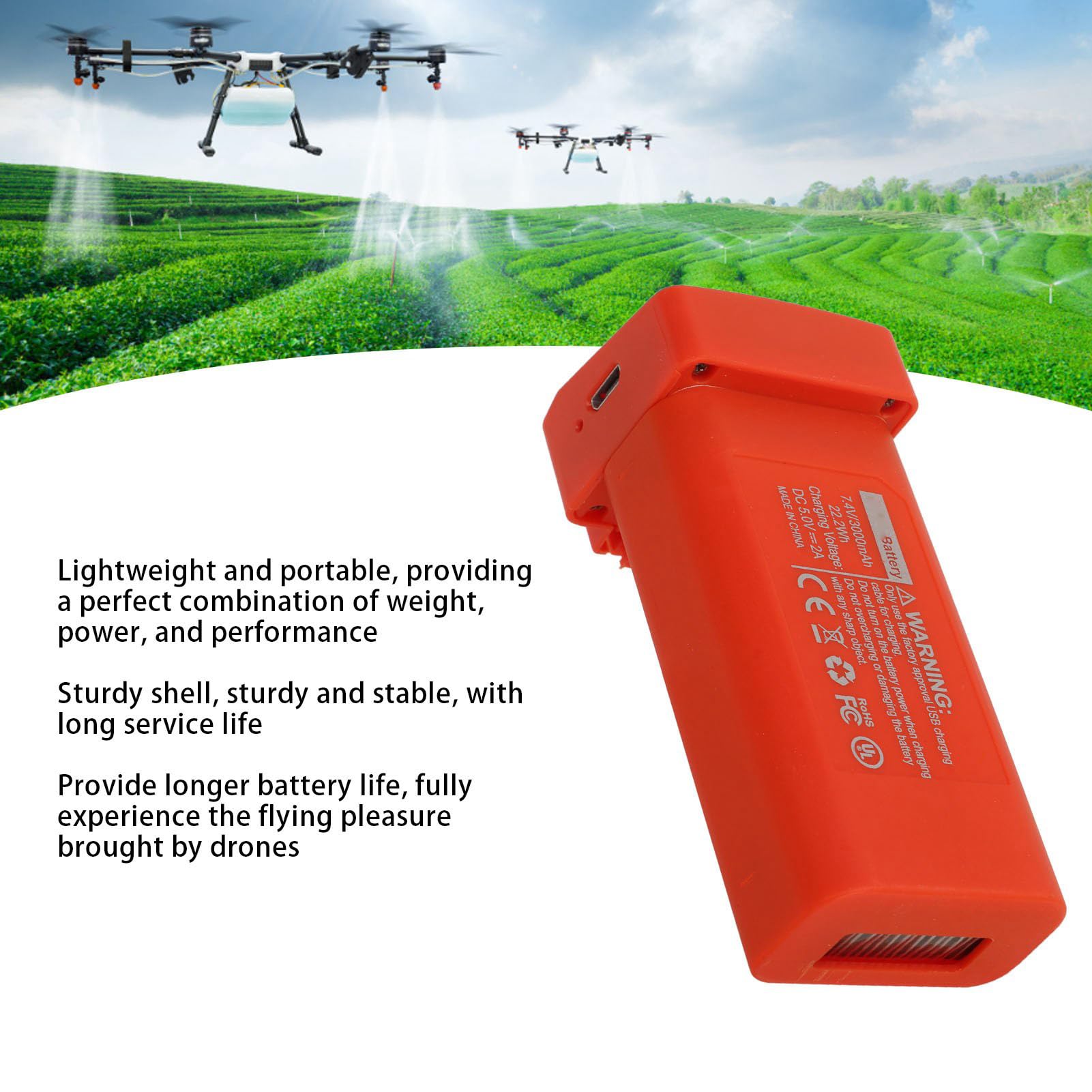Bateria litowa do drona RC Drone Wymiana baterii 7,4 V 3000 mAh dla LYZRC L800 PRO2 (-2720230177812)