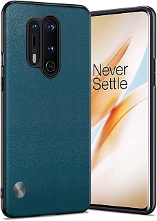 für OnePlus 8 Pro Hülle, weiche TPU Kunstleder Hülle,Extrem leichte Ultraleichte Kameraschutz Lederhülle für OnePlus 8 Pro,Saphir