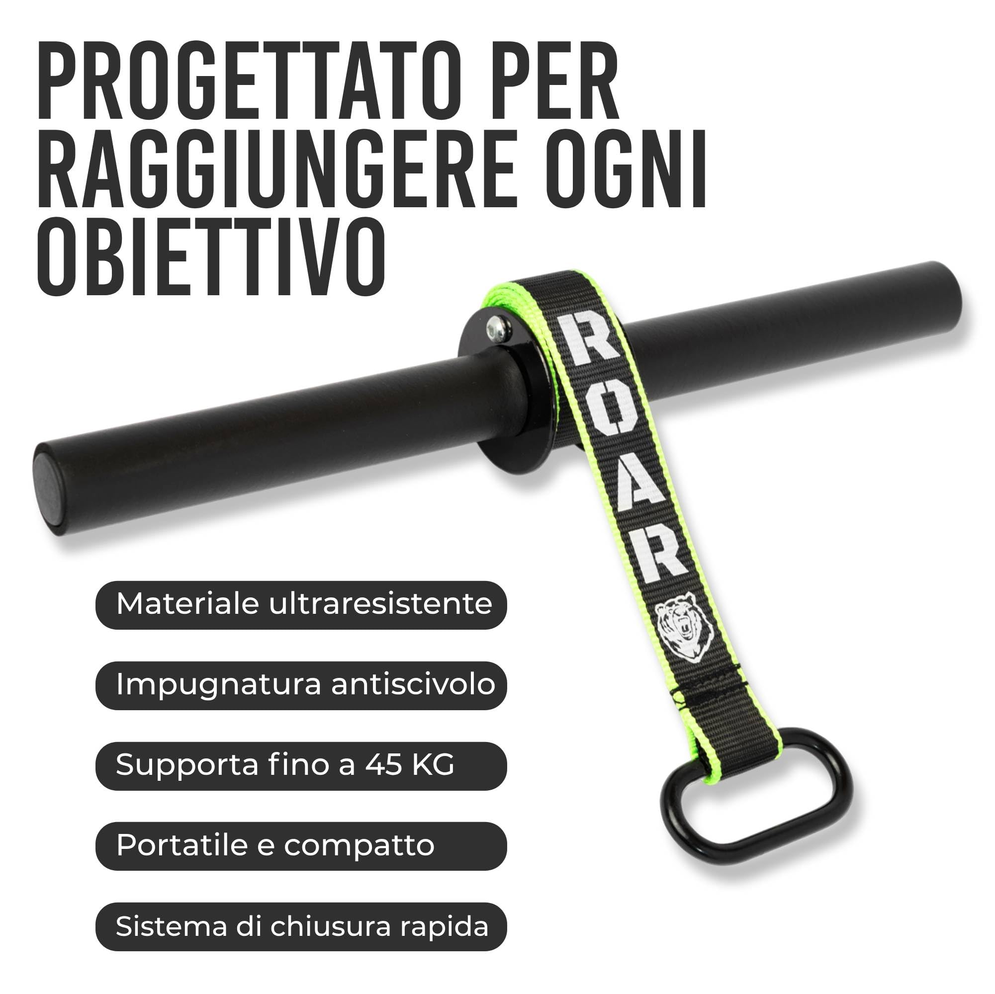 Roar® Rullo per Avambraccio, Rullo da Polso per Avambraccio, Allenamento Avambraccio, Forearm Trainer, Avambracci Attrezzi, Arm Blaster