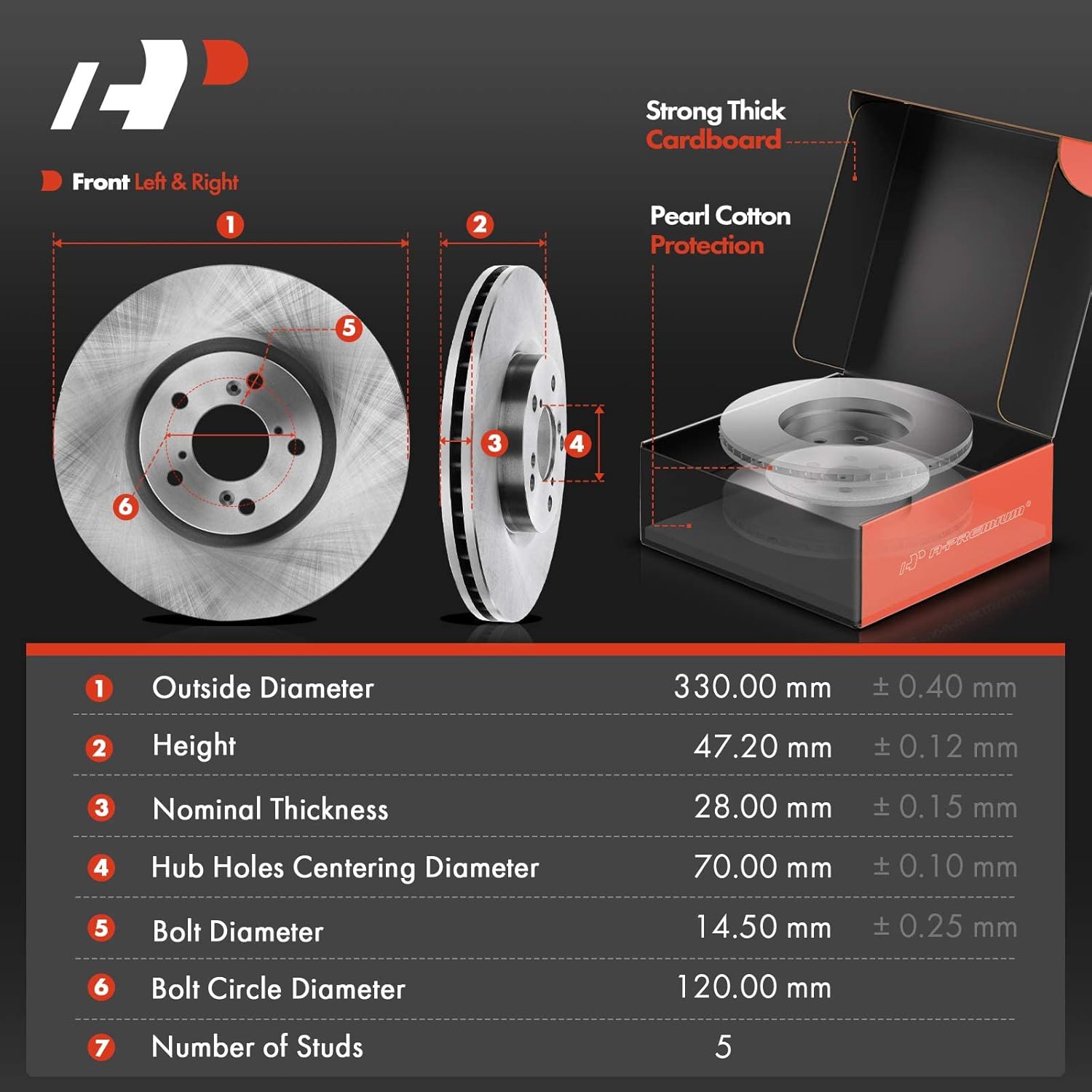 A-Premium Front and Rear Disc Brake Rotors and Ceramic Pads Kit with Calipers Compatible with Honda Pilot 2009-2015 3.5L 16-PC Set