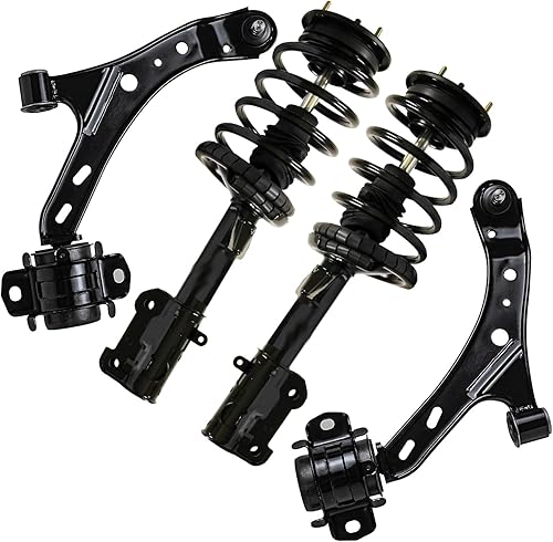 Miniatura 1 de Detroit Axle - Kit de 4 brazos de control delanteros para Ford Mustang 05-10, 2 brazos de control inferiores, 2 puntales 2005 2006 2007 2008 2009