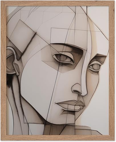 Miniatura 43 de Monem Art Póster de Cara Geométrica - Impresión de Dibujo de Líneas Retro - Arte Moderno - Arte Abstracto - Arte de Rostros - Arte Boho Elegante -