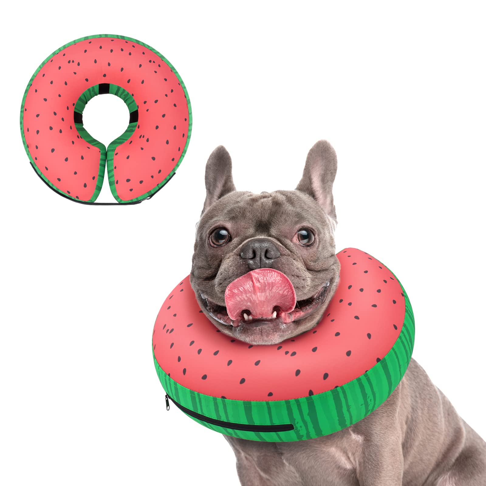 Supet Inflatable Dog Cone Collar Alternative After Surgery, Doggie Neck Donut Collar Recovery ECollar for Post Surgery, Soft Dog Cone for Small Medium Puppies Cats
