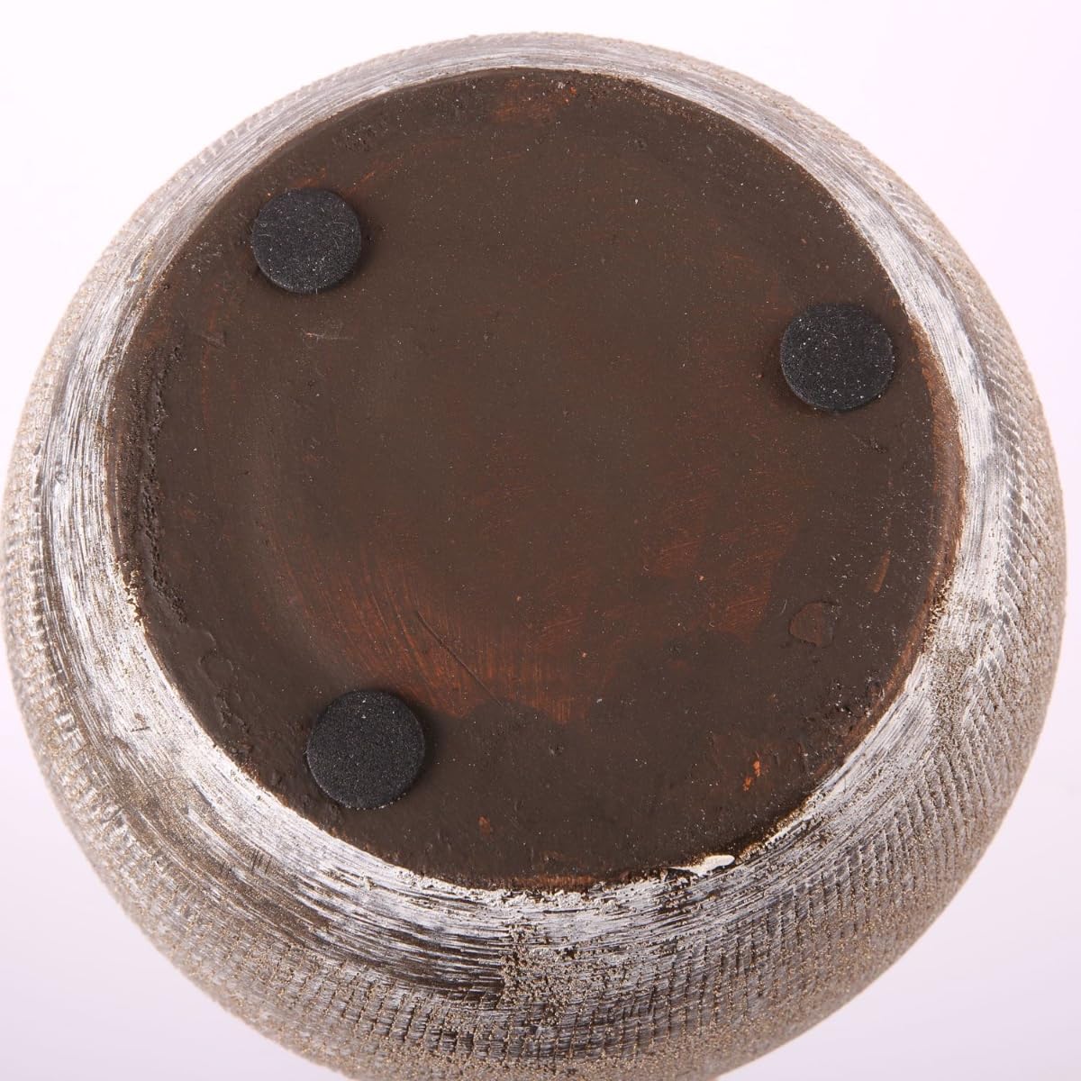 Doniczka ceramiczna INNA-Glas KAMUNI, szaro-zielona, 31 cm, Ø 33 cm | w podłużne paski - doniczka